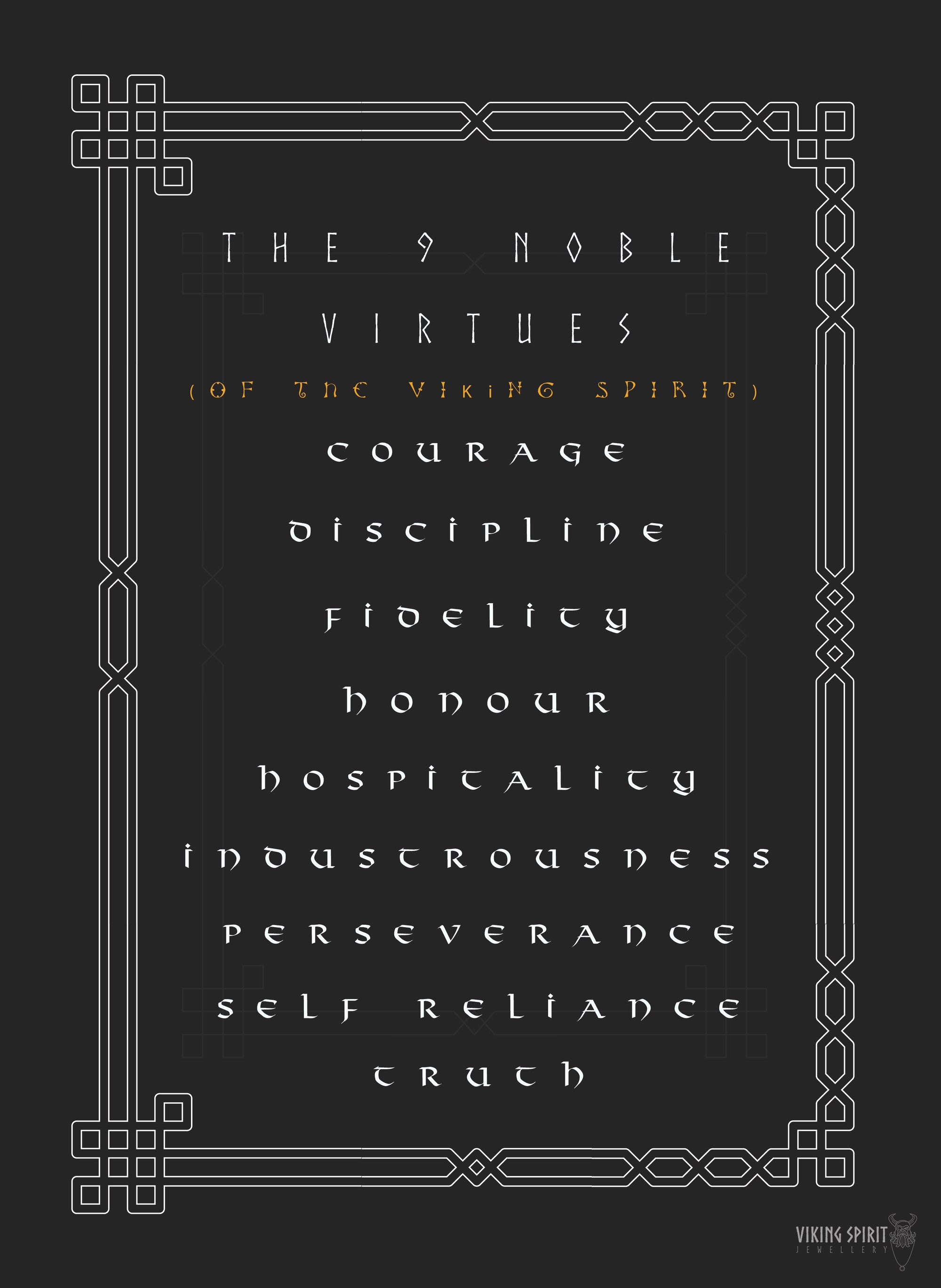 The 9 Noble Virtues - Viking Spirit Jewellery 