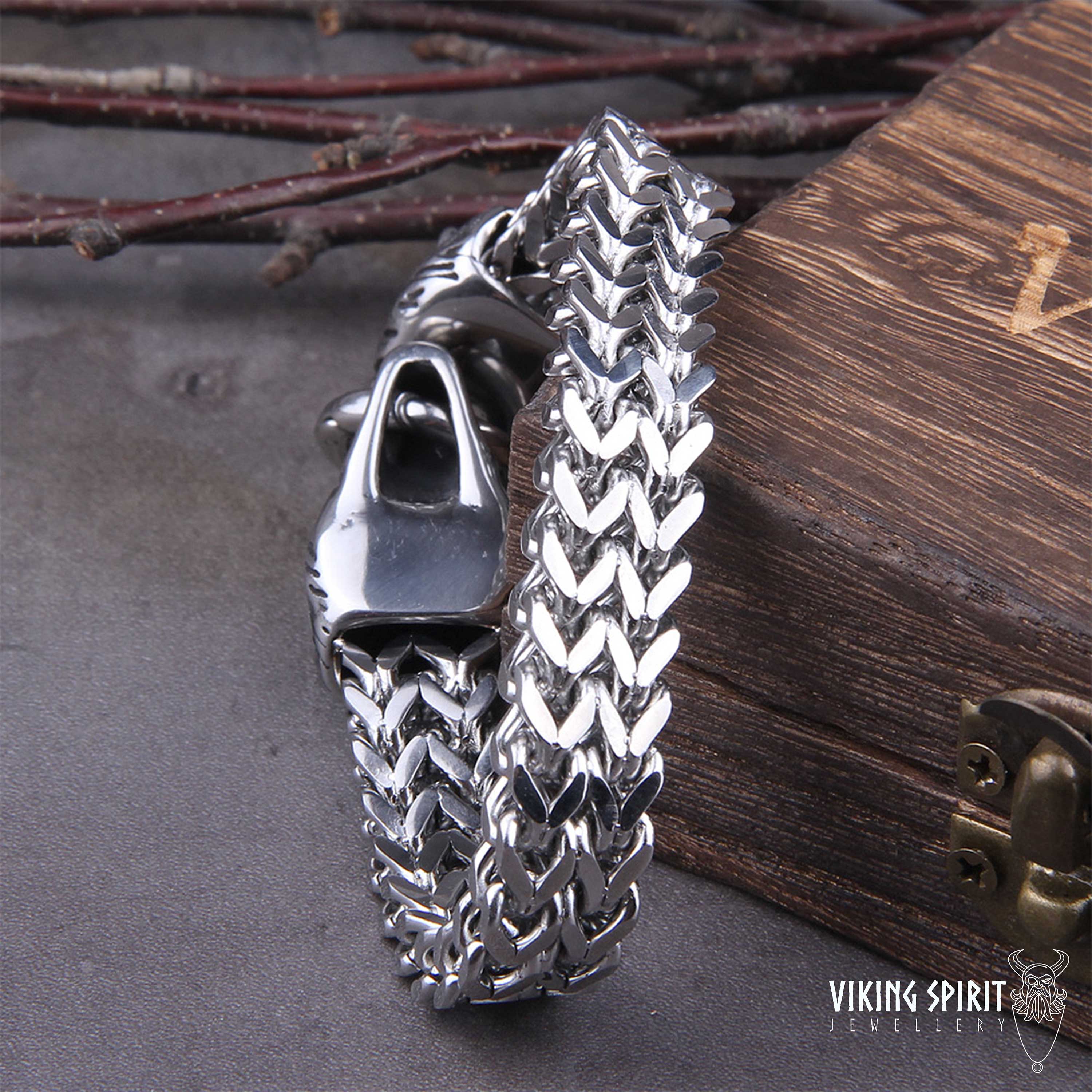 Geri & Freki Silver Bracelet - Vikingspiritjewellery